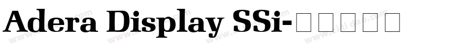 Adera Display SSi字体转换